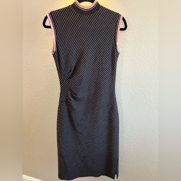 Karen Unger Brown and Pink Striped Sleeveless Dress/ Size 6 - Picture 1 of 11